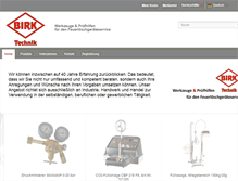 Tablet Screenshot of birk-technik.de